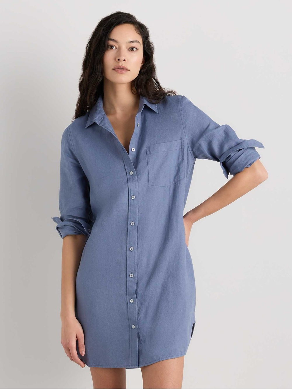 NWOT Quince 100% Linen Shirt Dress Small